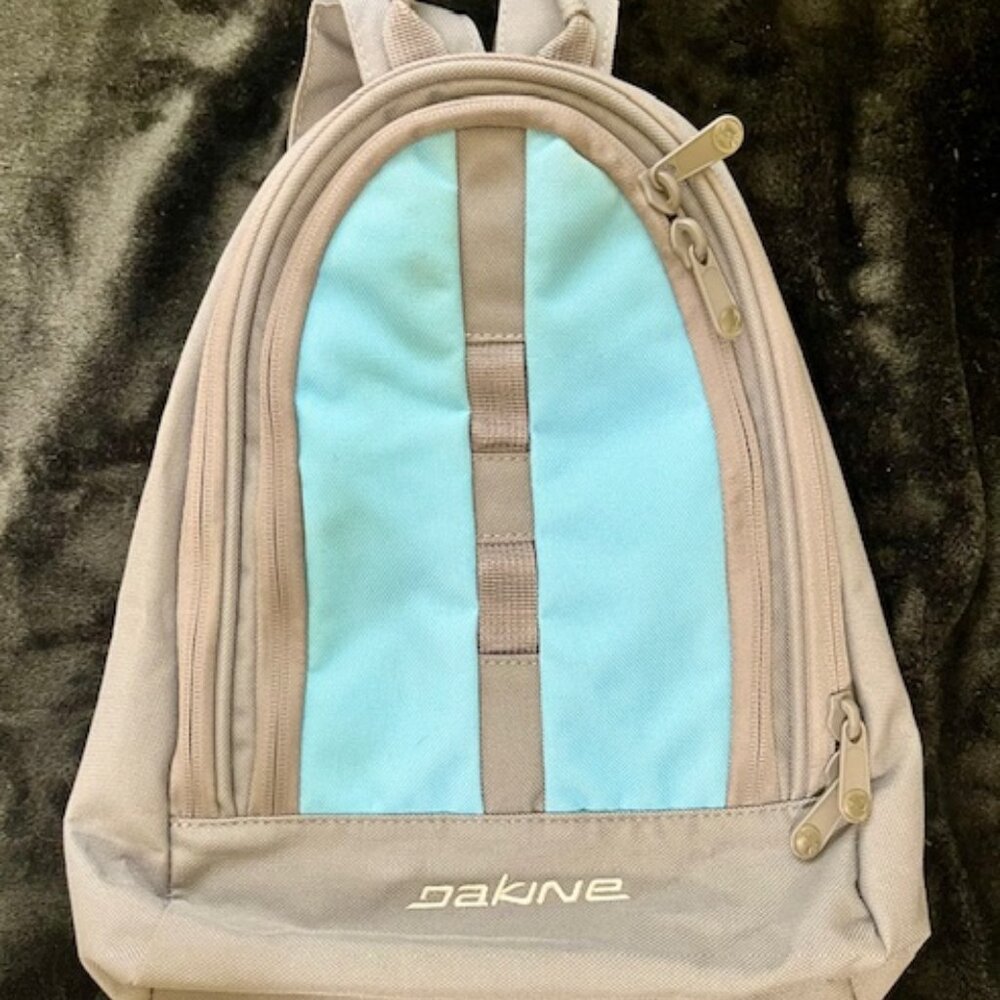 Dakine Cosmo 6.5L Mini Backpack in a fun gray and blue design !!
